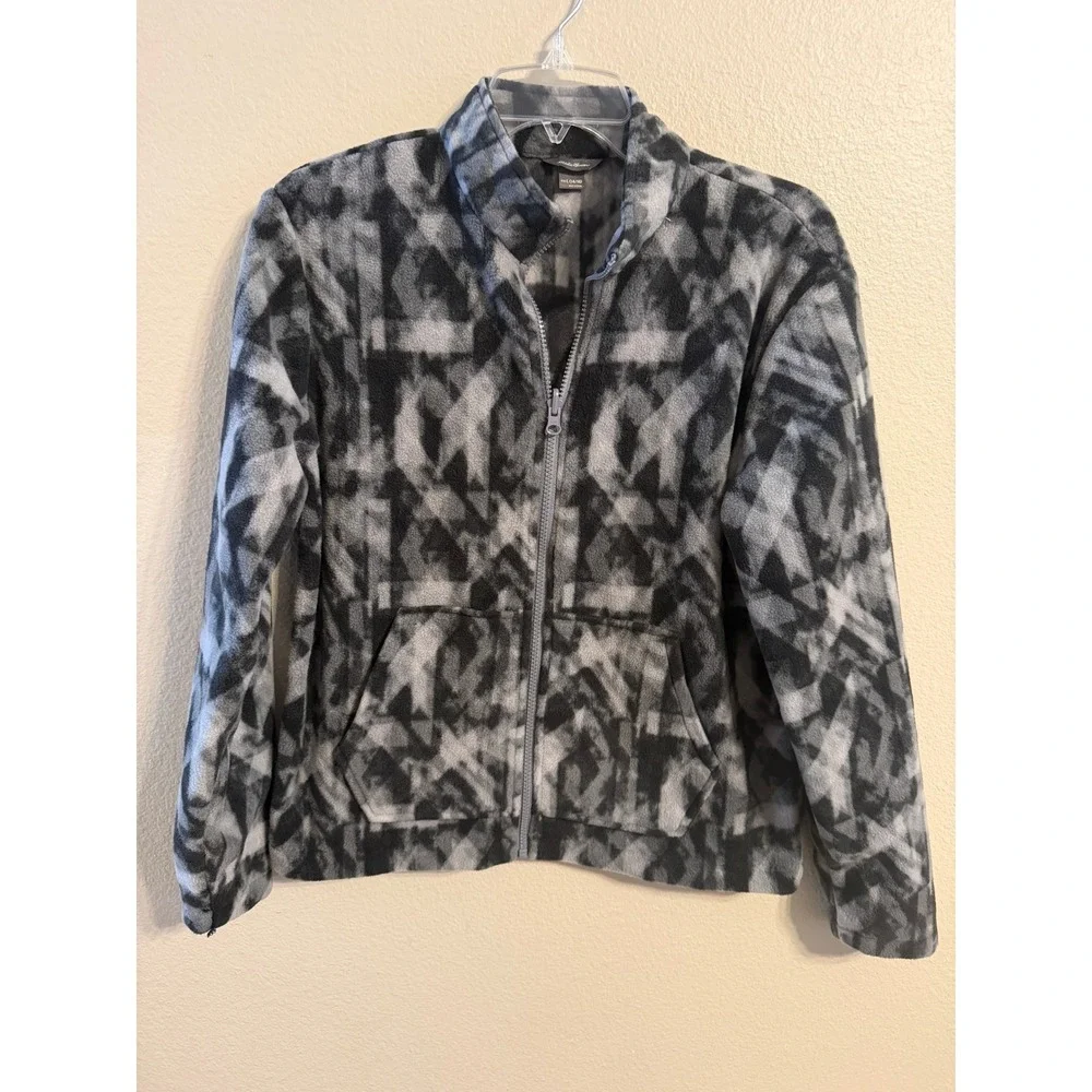 Eddie Bauer Kids Fleece Jacket Tie Dye Print Full Zip Size L 14 16